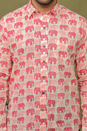 Men’s Cotton Shirt Shahi Savari – Sanganeri Print